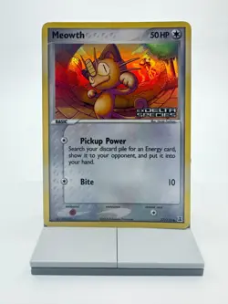 Pokemon TCG Mid-Era Meowth 77/113 Delta Species Reverse Stamped Holo - Image 1
