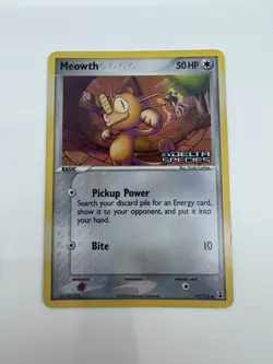 Pokemon TCG Mid-Era Meowth 77/113 Delta Species Reverse Stamped Holo - Image 3