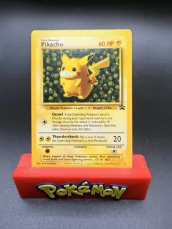 Pokemon Vintage Pikachu # 1 WOTC 1999 Black Star Promo Card Lp - Image 1