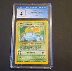 Venusaur 15/102 Holo - Base Set Unlimited 1999 - CGC 4 VG/EX - Vintage Pokemon - Image 1
