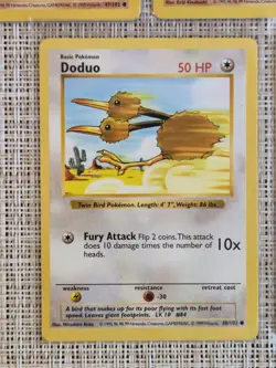 Pokemon TCG Base Set Diglett Doduo 5 Card Lot WOTC Shadowless Common - Image 5