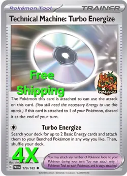 TECHNICAL MACHINE: TURBO ENERGIZE 179/182 Paradox Rift Pokemon TCG 4x Playset - Image 1