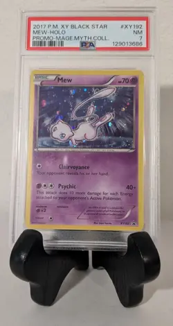 Mew XY192 Holo Ultra Rare Black Star PSA 7 Near Mint Pokemon Card XY Promo TCG - Image 1