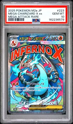 2025 POKEMON JAPANESE M2A-MEGA DREAM EX #223 MEGA CHARIZARD X EX PSA 10 - Image 1