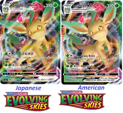 Leafeon VMAX 008/203 Evolving Skies Pokemon - English and Japanese Versions - NM - Image 1
