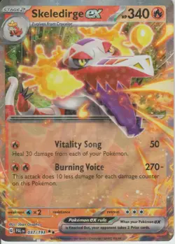 Skeledirge ex 037/193 Double Rare Paldea Evolved Pokemon Holo Near Mint - Image 1