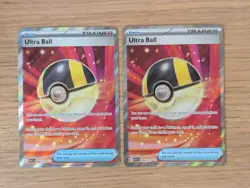 2x Pokemon TCG Ultra Ball Full Art ASC 264/217 NM - Image 1