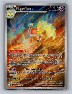 Espathra 197/182 Illustration Rare Paradox Rift Pokemon Holo Near Mint - Image 1