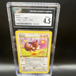 Pokemon Eevee Jungle 1st Edition CGC 4.5 51/64 1999 TCG Card - Image 1
