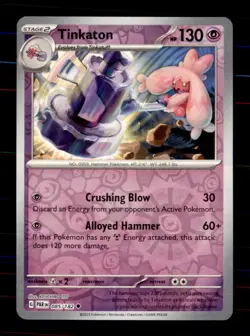 Tinkaton 085/182 Uncommon Paradox Rift Pokemon Reverse Holo Near Mint - Image 1