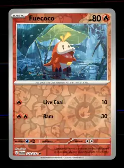 Fuecoco 023/182 Common Paradox Rift Pokemon Reverse Holo Near Mint - Image 1