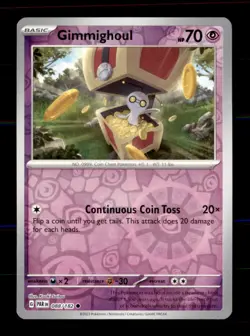Gimmighoul 088/182 Common Paradox Rift Pokemon Reverse Holo Near Mint - Image 1