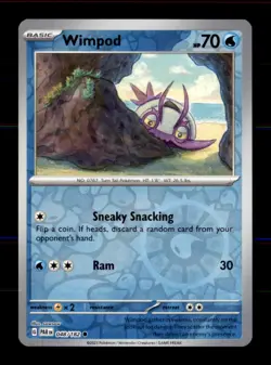Wimpod 048/182 Common Paradox Rift Pokemon Reverse Holo Near Mint - Image 1