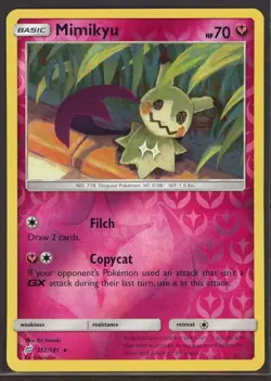 Mimikyu 112/181 Pokemon Sun & Moon 2019 Team Up Unlimited Reverse Holo Rare - Image 1