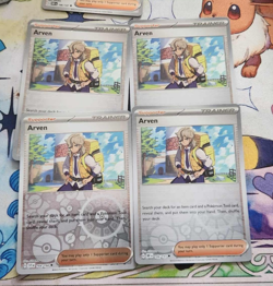 4 x Arven - 186/197 - Reverse Holo - Trainer Playset - Pokemon TCG Cards - Image 1