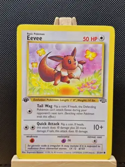 Pokemon TCG 1999 WOTC 1st Edition Jungle Eevee 51/64 - Light Play - Image 1