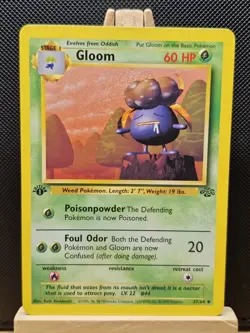 Pokemon TCG 1999 WOTC Jungle 1st Edition Gloom 37/64 - Excellent - Image 1