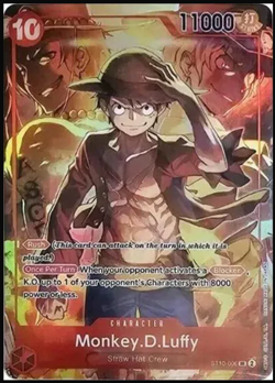 Monkey Luffy ST10-006 Full Art Borderless SR One Piece Treasure Booster Set NM - Image 1