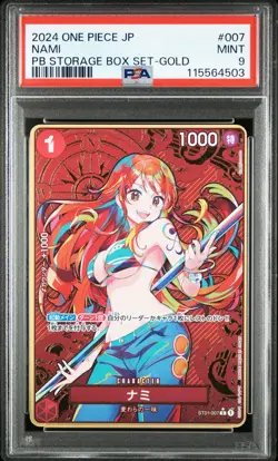 GOLD Nami One Piece 2024 PB Storage Box Set Japanese ST07-007 C PSA 9 - Image 1