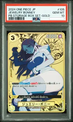 GOLD Jewelry Bonney One Piece 2024 PB Storage Box Set Japanese OP08-105 PSA 10 - Image 1