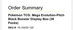 Pokemon TCG Mega Evolution: Pitch Black Booster Display Box 36 Packs presale - Image 2