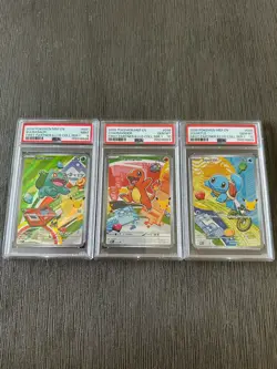 Pokemon First Partner Series 1 Sequential Set Bulbasaur Charmander Squirtle PSA - Image 1