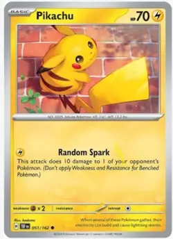 Pikachu #051/162 Sv05 Temporal Forces Common Non Holo Pokemon TCG NM - Image 1