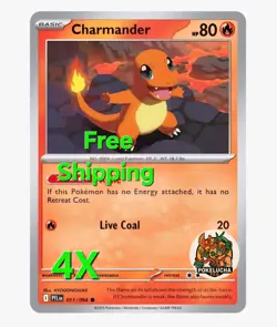 4x Charmander 011/094 x4 - Phantasmal Flames - Pokemon TCG - Playset - Image 1