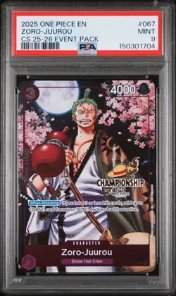 PSA 9 Zoro-Juurou OP05-067 One Piece Championship 2025-26 Event Pack One Piece - Image 1