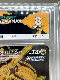 2022 Pokemon TCG Silver Tempest Rayquaza VMAX Secret Rare TG29/30 Ace 8 - Image 2
