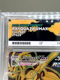 2022 Pokemon TCG Silver Tempest Rayquaza VMAX Secret Rare TG29/30 Ace 8 - Image 3