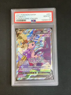Pokemon TCG PSA 10 MEW V 251/264 COLPO FUSIONE 2021 ITA ITALIANO - Image 1