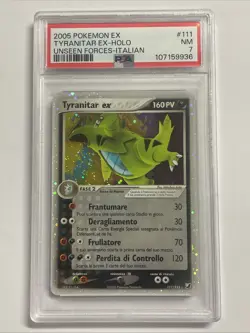 Pokemon TCG PSA 7 TYRANITAR EX 111/115 Forze Segrete - 2005 ITA ITALIANO - Image 1
