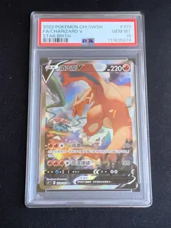 Pokemon TCG PSA 10FA/CHARIZARD V STAR BIRTH S9F 103/100 - CHN CHINESE - Image 1