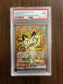 PSA 9 Meowth ex 121/088 Me03 Perfect Order SIR Holo 2026 English - Image 1