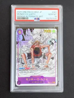 One Piece TCG PSA 10 MONKEY D. LUFFY MANGA EB02-061 SEC - JAP JAPANESE JP JPN - Image 1