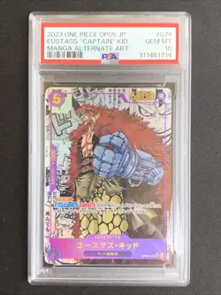 One Piece TCG PSA 10 EUSTASS "CAPTAIN" KID MANGA OP05-074 SR - JPN JAPANESE JP - Image 1