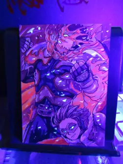 Endeavor Hawks Hand Drawn 1/1 Sketch Art Card Studio My Hero Academia Blacklight - Image 5