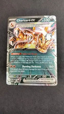 Charizard ex -196 Holo Black Star Promo Scarlet & Violet Pokemon Card TCG B - Image 1
