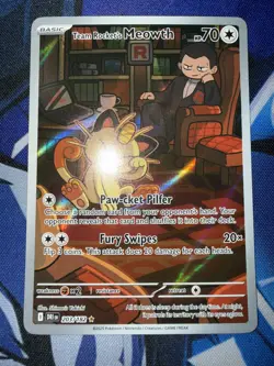 Pokemon TCG Team Rockets Meowth Card 203/182 Destined Rivals - Image 1