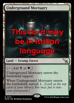 MTG UNDERGROUND MORTUARY FOIL EXC - OBITORIO SOTTERRANEO 271 - MKM - MAGIC - Image 1