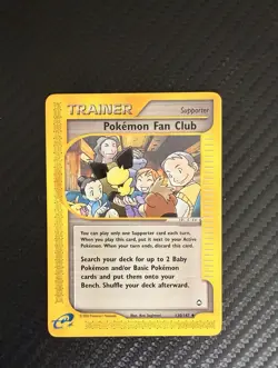 Vintage Pokemon 2002 Pokemon Fan Club Trainer Uncommon Aquapolis 130/147 LP - Image 1