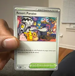 Pokemon TCG Resort Paraiso SVP 224 Scarlet & Violet Promo Holo Stadium SP - Image 1