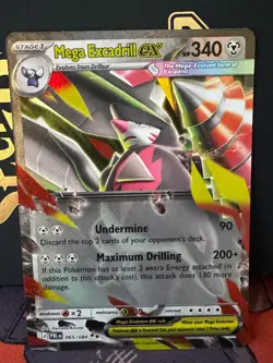 Mega Excadrill ex 065/084 Double Rare Pitch Black Pokemon Holo Near Mint - Image 1