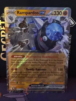 Rampardos ex 045/084 Double Rare Pitch Black Pokemon Holo Near Mint - Image 1