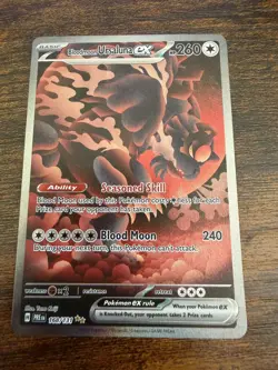 Pokemon TCG Bloodmoon Ursaluna ex 168/131 SV Prismatic Evolutions Full Art Holo - Image 1