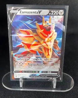 Pokemon TCG Zamazenta V Sword & Shield Mfg: Brilliant Stars 105/172 Holo... - Image 1