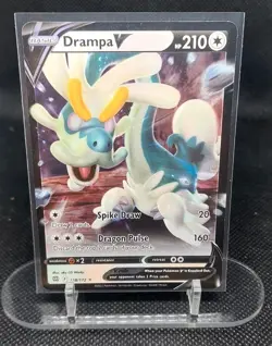 Pokemon TCG Drampa V Sword & Shield Mfg: Brilliant Stars 128/172 Holo Ultra Rare - Image 1