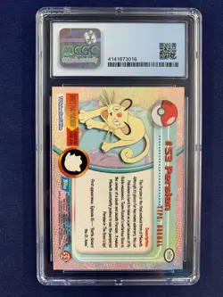 CGC Pristine 10 GEM Persian Topps Pokemon 1999 Series 1-53 1st First Print Pop 1 - Image 2