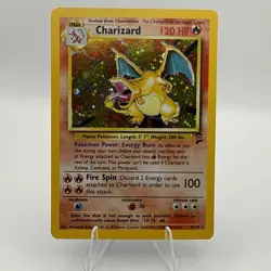 Pokemon Charizard 004/130 Base Set 2 Holo Rare EN 120 HP Stage 2 - Image 4
